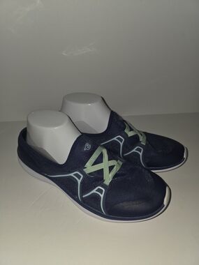 Easy Spirit e360 Navy Blue Comfort Walking Shoes Slip On Women’s Size 10W